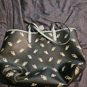 Coach Black Owl Print Women's Bag